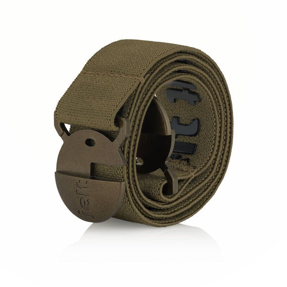 Khaki Green Youth Jelt Elastic Stretch Belt.