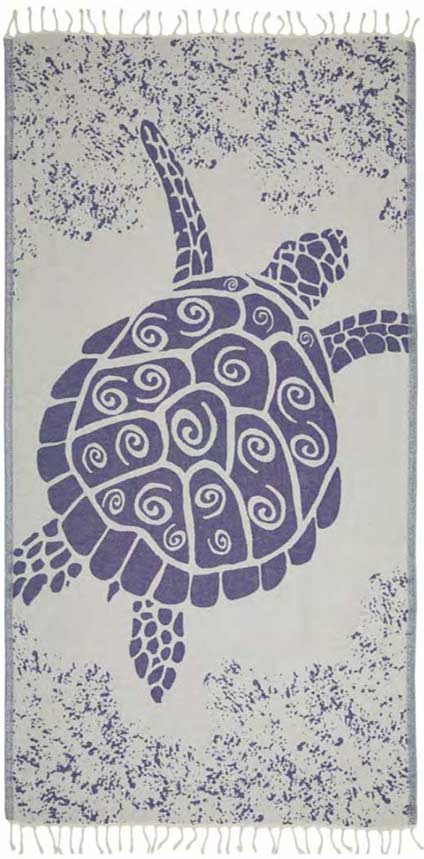 Galapagos Turtle Turkish Towel - Bleue - Sun Drunk