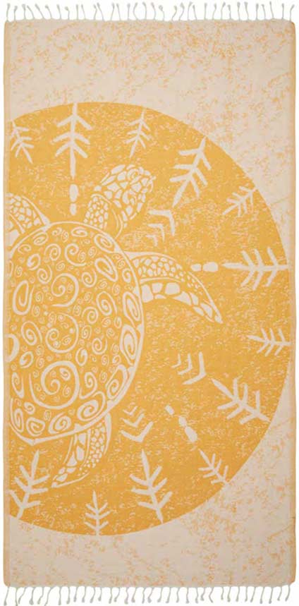 Sea Turtle Turkish Towel - Jaune - Sun Drunk