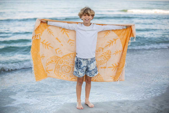 Sea Turtle Turkish Towel - Jaune - Sun Drunk