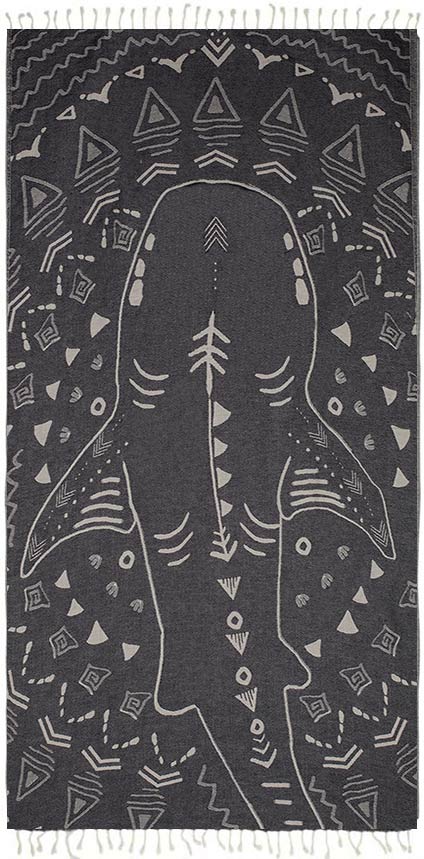 Shark Turkish Towel - Anthracite - Sun Drunk